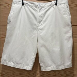 Dockers Men's White Cotton Flat Front Shorts Size 36
